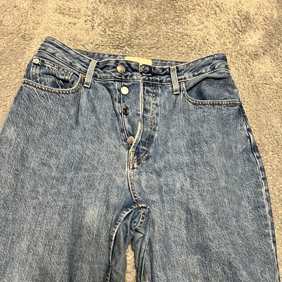 Everlane Jeans Womens 31 Ankle Curvy 90s Cheeky Straight High Rise Blue Pants - Picture 3 of 10